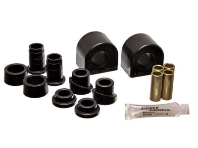 Front Sway Bar Bushings with End Link Bushings; 24mm; Black (88-96 Corvette C4)