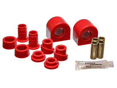 Front Sway Bar Bushings with End Link Bushings; 24mm; Red (88-96 Corvette C4)