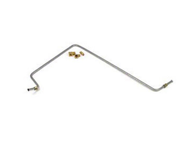 Corvette Fuel Pump Lines To Carburetor, One Lines, Three Fittings, Stainless Steel 1962