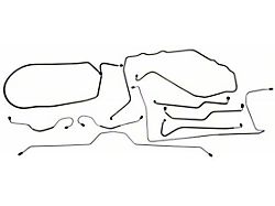 Full Brake Line Set; OE Steel (1974 Corvette C3 w/ Power Brakes)