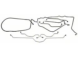 Full Brake Line Set; OE Steel (1975 Corvette C3 w/ Power Brakes)