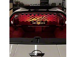 Glow Plate with C4 Flags Emblem and Corvette Logo; Clear (84-96 Corvette C4 Coupe)