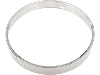 Headlight Retaining Ring; Stainless Steel (56-57 Corvette C1)