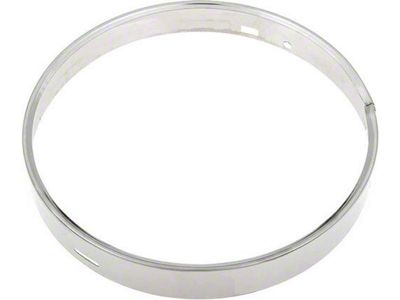 Headlight Retaining Ring; Stainless Steel (56-57 Corvette C1)