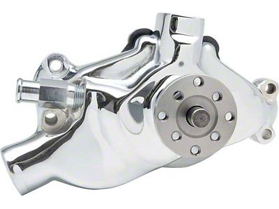 High Volume Short Water Pump; Chrome (55-67 Small Block V8 Corvette C1 & C2)