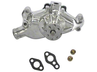 High Volume Short Water Pump; Polished (55-67 Small Block V8 Corvette C1 & C2)