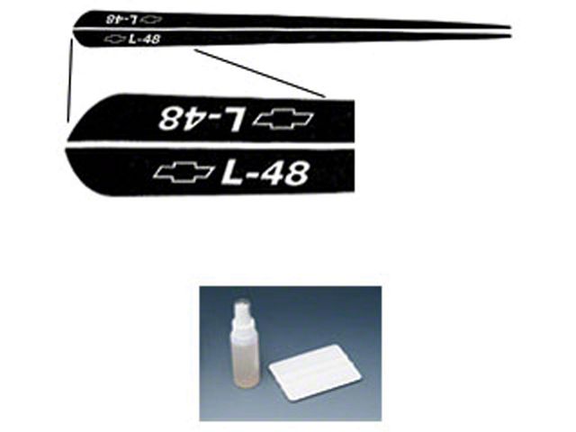 Corvette Hood Decal Kit, L48, Silver Metallic, 1973-1979