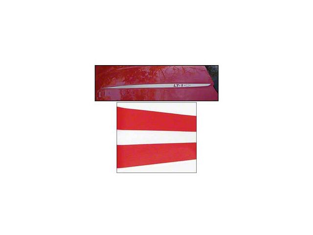 Corvette Hood Decal Kit, LT1, Red, 1992-1996