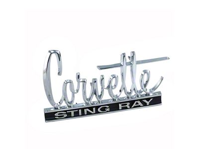 Corvette Hood Emblem Script, 1966 Or 1966-67 Rear