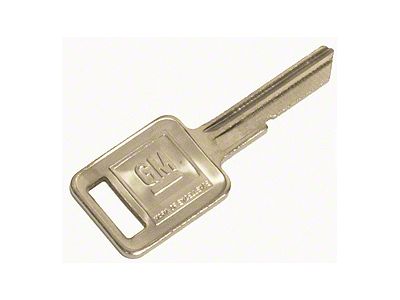 Corvette Ignition Key Blank, Coded C, Square, 1968, 1972, 1976, 1980