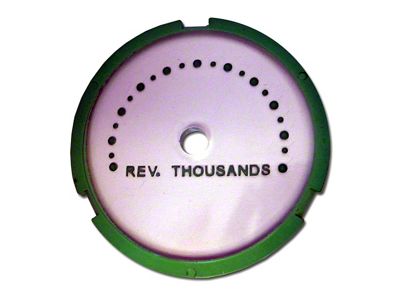 Corvette Inner Tachometer Face, With Dots, 1953-1955