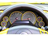 Corvette Instrument Gauge Bezels, Painted To Match, 2005-2013