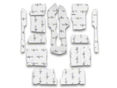 Insulation and Sound Dampening Kit; Floor (76-82 Corvette C3 Coupe)