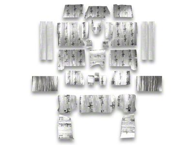 Insulation and Sound Dampening Kit; Full (61-62 Corvette C1 Coupe)