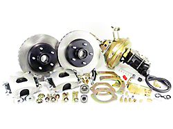 Legend Series Version 2.0 Front Disc Brake Conversion Kit with Booster/Master Cylinder Combo and Valve; Cast-Iron Calipers (1964 Corvette C2)