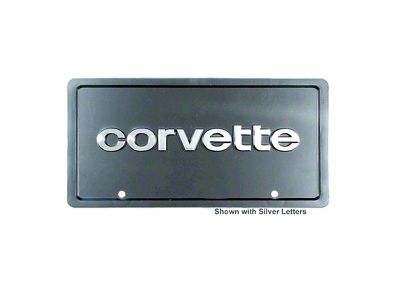 License Plate,Blk W/Chrome Ltr