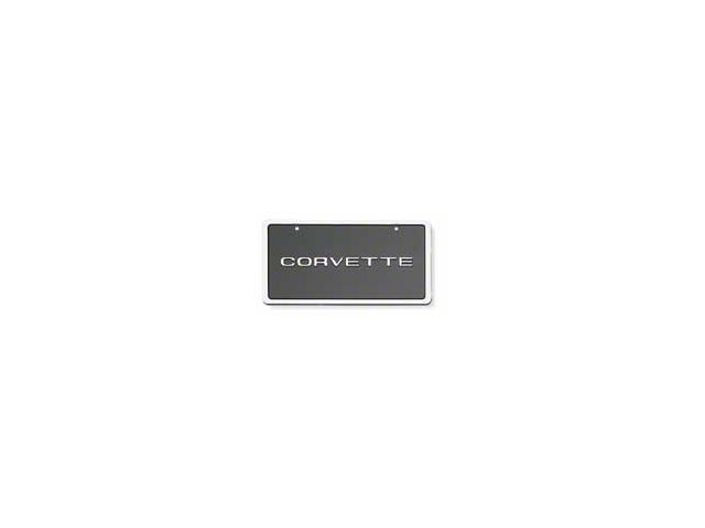 Corvette License Plate Chrome Border Top Mount With Chrome Lettering