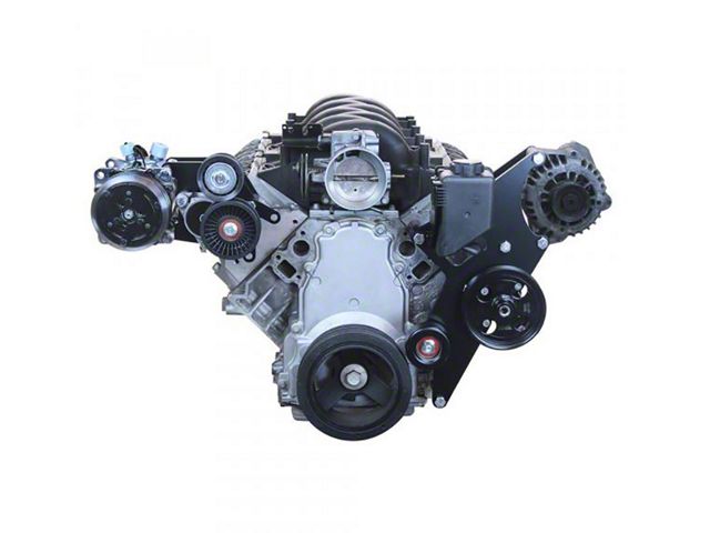 Corvette LS Swap Alternator & Power Steering Drive for Corvette & CTS-V, Short Pulley Length, 1963-1982