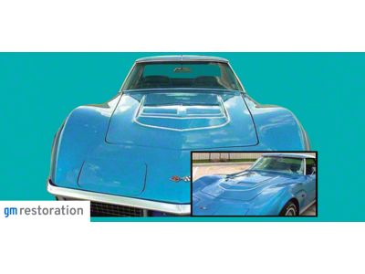LT-1 Hood Decal; White (70-72 Corvette C3)