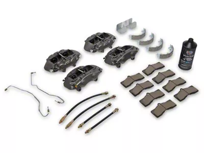 Brake Calipers with Pads, Lines and Mounting Hardware; Front and Rear (65-82 Corvette C2 & C3)