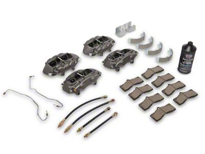 Brake Calipers with Lines, Pads and Mounting Hardware; Front and Rear (65-82 Corvette C2 & C3)