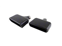 OE Style Exhaust Tips; Black (92-96 Corvette C4)