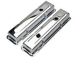 OEM Reproduction Short Valve Covers; Chrome (76-86 Small Block V8 Corvette C3 & C4)