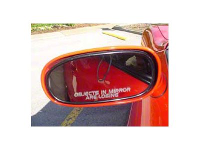 Corvette Outside Rear View Mirror Decal 4 Objects In Mirror Are Losing