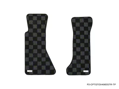 Race Carpet Front Floor Mats; Dark Gray (84-96 Corvette C4)
