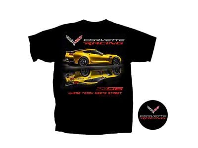 Corvette Racing Z06 Where Track Meets Street T-Shirt, Black