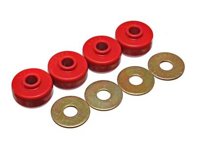 Rear Spring Cushions; Red (84-96 Corvette C4)