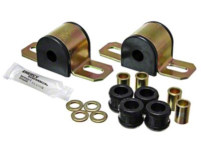 Rear Sway Bar Bushings with End Link Bushings; 9/16-Inch; Black (63-82 Corvette C2 & C3)