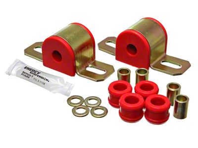 Rear Sway Bar Bushings with End Link Bushings; 9/16-Inch; Red (63-82 Corvette C2 & C3)