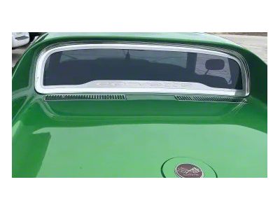 Rear Window Frame with Corvette Inlay; White Carbon Fiber (68-75 Corvette C3 Coupe)