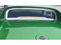 Rear Window Frame with Corvette Inlay; Yellow Carbon Fiber (68-75 Corvette C3 Coupe)