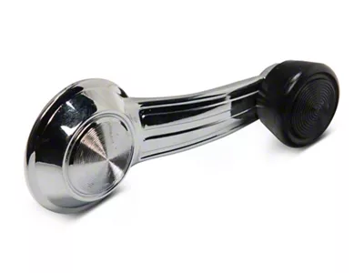 OPR Replacement Window Crank; Chrome with Black Knob (75-79 Corvette C3)
