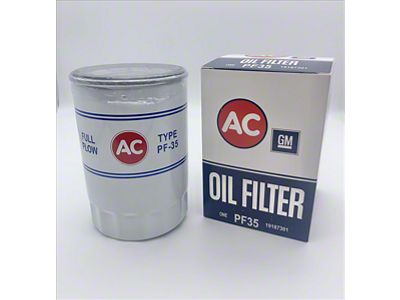Reproduction AC-Delco P35 Oil Filter; Tall Style; White (69-72 Corvette C3)