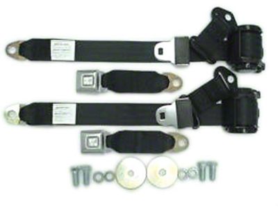 Corvette Seat Belt Set, Single Retractor, Coupe, 1974-1977