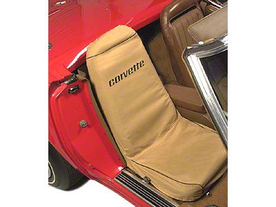 Corvette Seat Saver Slipcovers, Tan, Covercraft, 1968