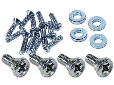 Seat Side Hardware Kit; Chrome (63-67 Corvette C2)