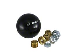 Corvette Shift Knob Black Billard With Corvette Script C3 Logo