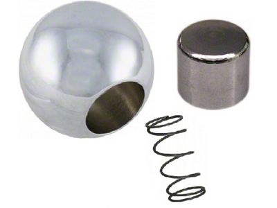 Shifter Knob Kit, Automatic Transmission, Chrome, 1965-82