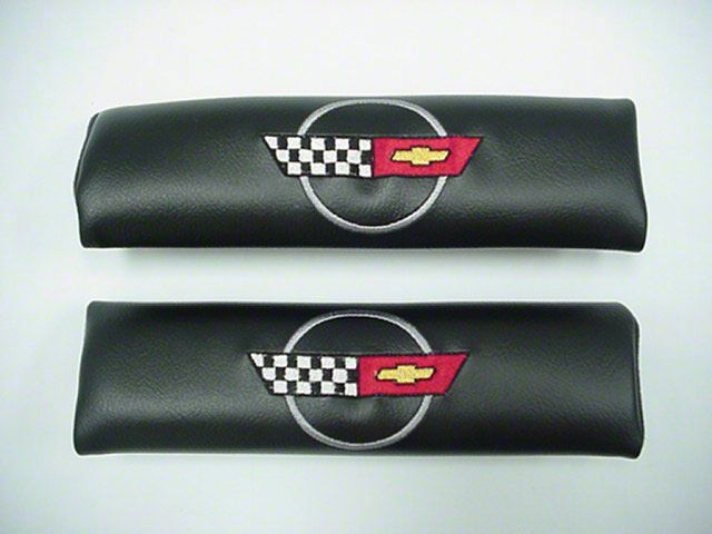 Shoulder Strap Pads with C4 Logo; Black (Universal; Some Adaptation May Be Required)