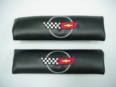 Corvette Shoulder Belt Pads With C4 Logo
