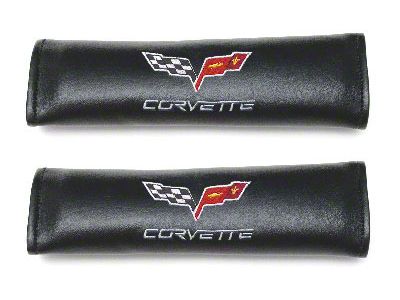 Corvette Shoulder Belt Pads With C6 Logo