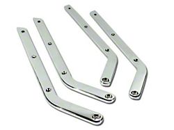 Side Seat Trim Strips and Screws; Chrome (63-66 Corvette C2)