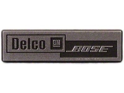 Corvette Speaker Grille Name Plate, Rear, Delco/Bose, 1984-1990