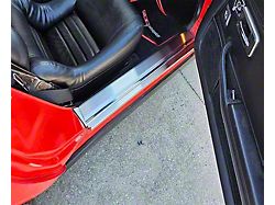 Stainless Steel Door Sill Plates; Textured Black (78-82 Corvette C3)