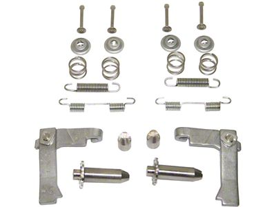 Parking Brake Hardware Kit with Install Tool; Stainless Steel (65-82 Corvette C2 & C3)