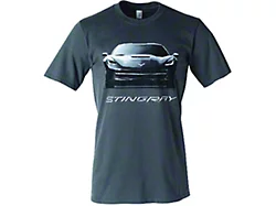 Corvette Stingray Front View T-Shirt, Charcoal